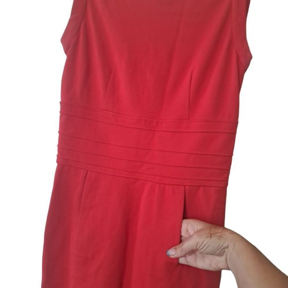 Diane Von Furstenberg Kimmie  Midi Dress in Cherry Red 🍒 - Picture 6 of 16